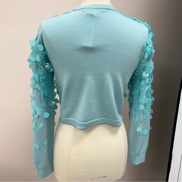 Sweater Designer By Alice + Olivia In Blue, Size:Xl main image 1
